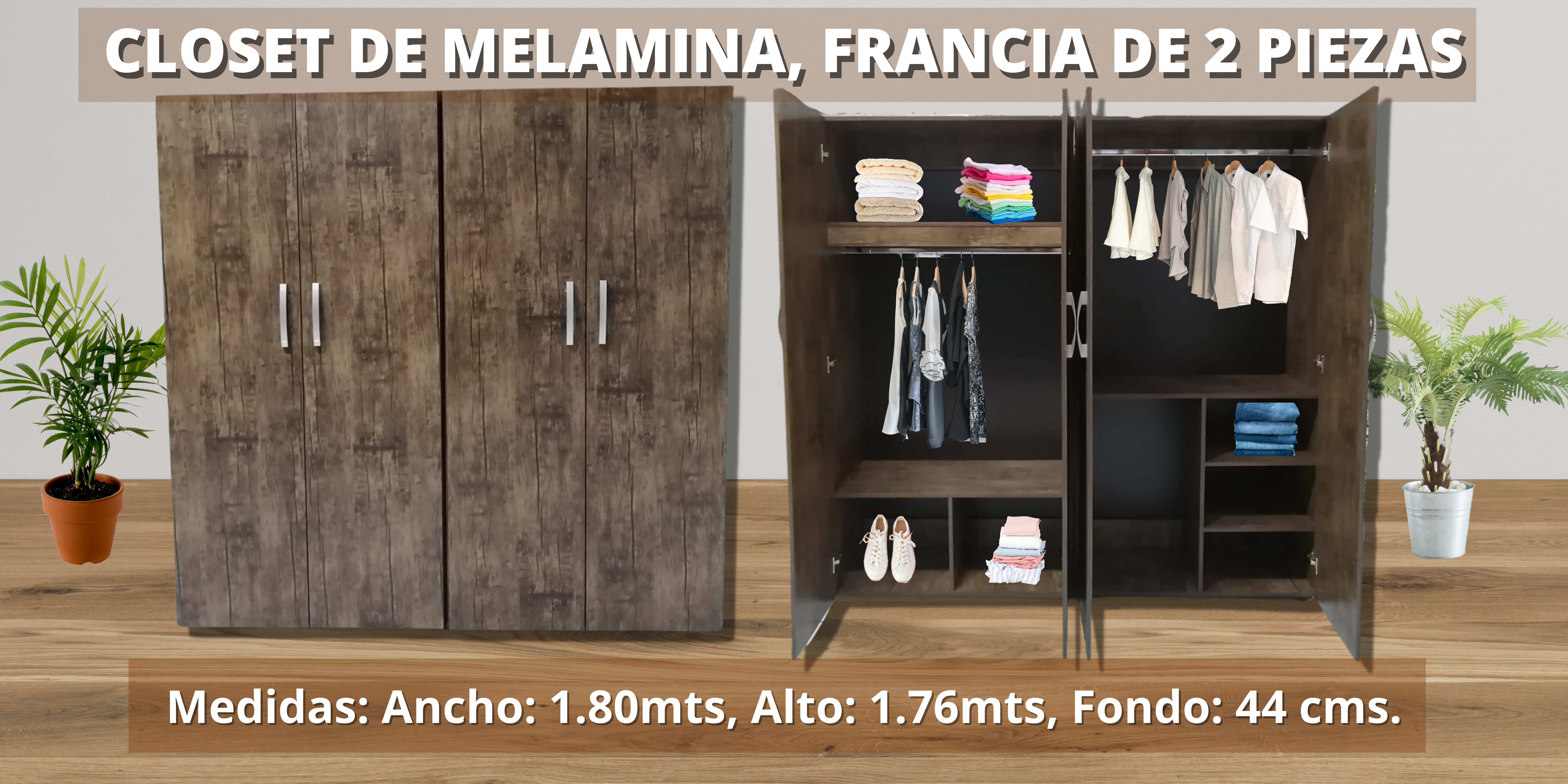 closet de melamina francia